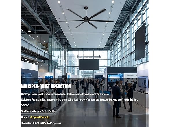 100 Inch Big Industrial Fan, HVLS Large Ceiling Fan