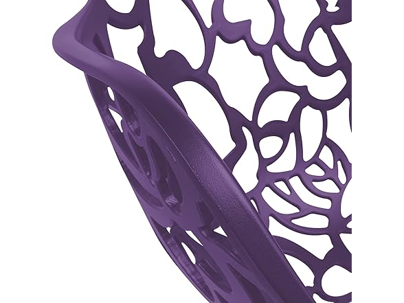 LeisureMod DCA23PU2 Devon Aluminum Chair Purple