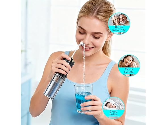 Benhip W0056 Cordless Sinus Rinse Neti Pot Kit