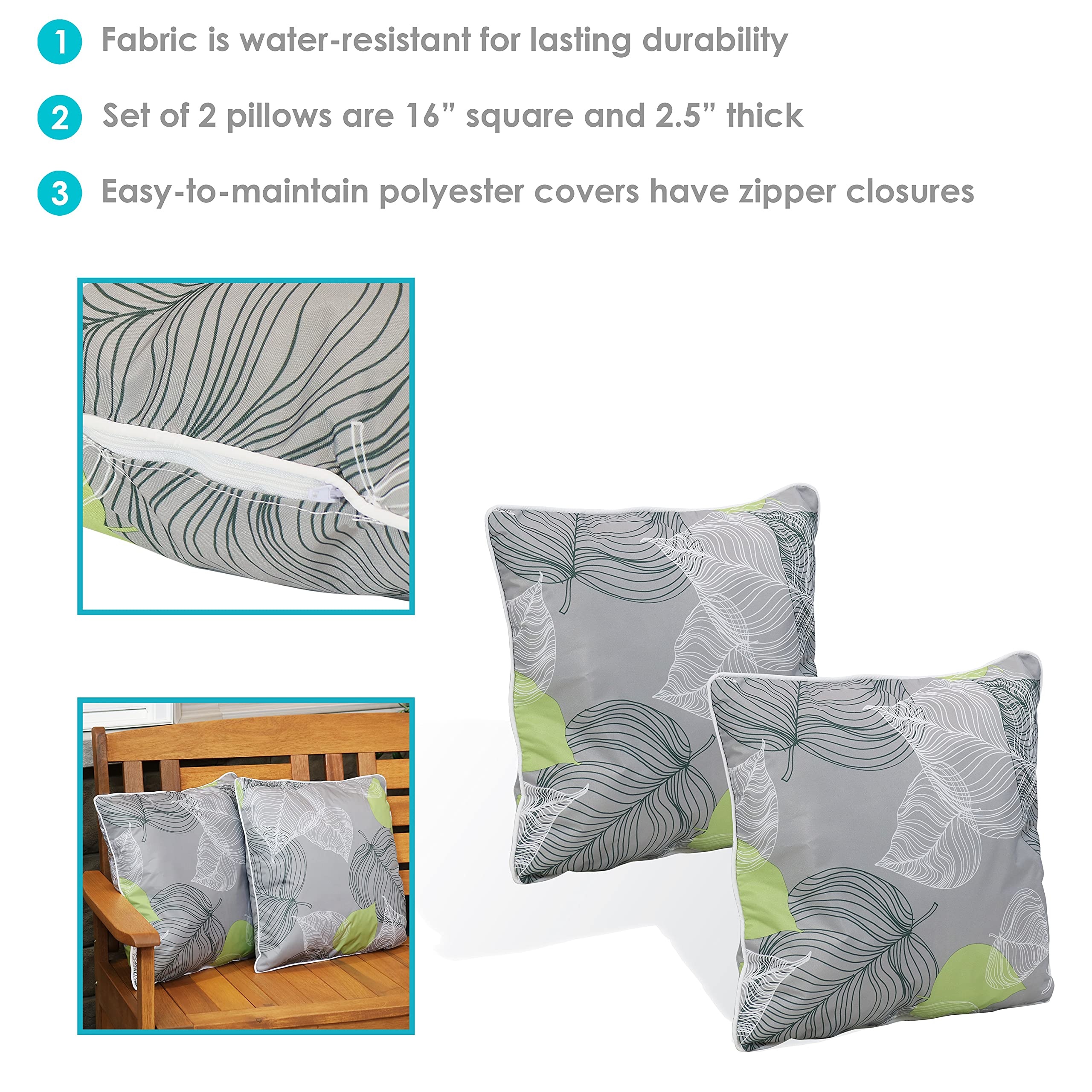 Indoor/Outdoor Throw Pillows Set of 2 - Gallery 11