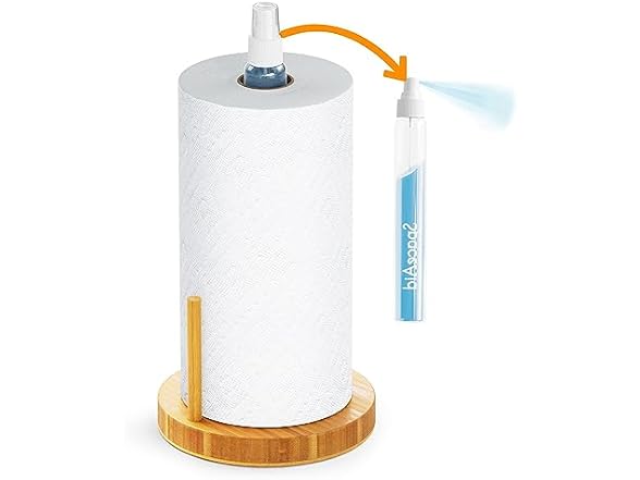 SpaceAid SprayNeat Bamboo Paper Towel Holder
