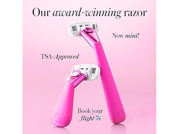 Athena Club Women's Mini Travel Razor Shave Kit