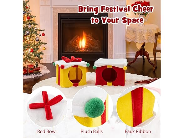 PETSITE Christmas Gift-Shaped Cat House
