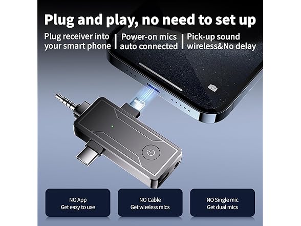 Bulatry Wireless Mini Lavalier Lapel Mics