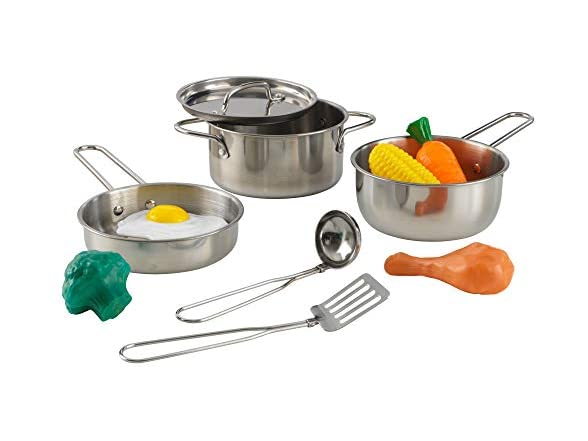 KidKraft Deluxe Cookware Set with Food
