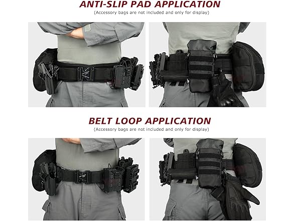 PIKEON Nylon Quick Release Tactical Duty Belt 3 Pk