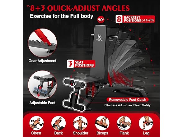BlackPear Adjustable Weight Bench