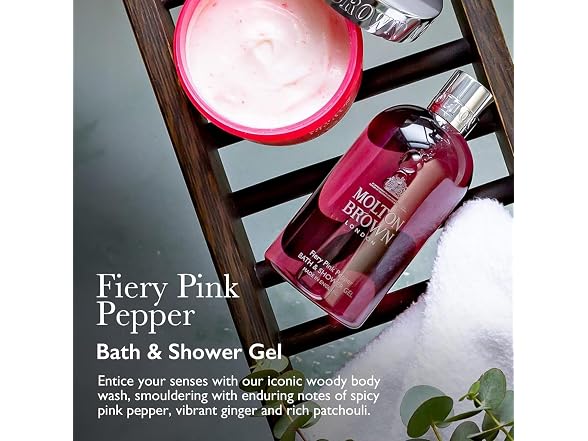 (2 Pack) Molton Brown Fiery Pink Pepper Bath and Shower Gel, 10 oz
