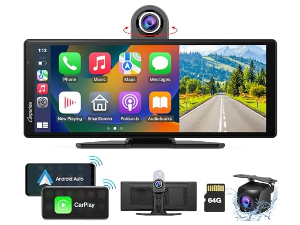9.3" Wireless CarPlay Screen w/ 4K Cam