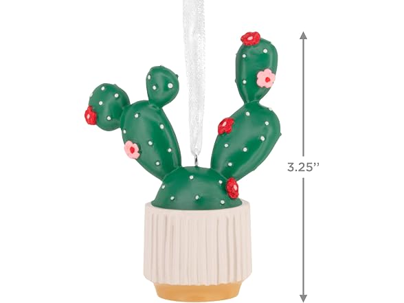 Hallmark Potted Cactus Christmas Ornamen - Gallery 4