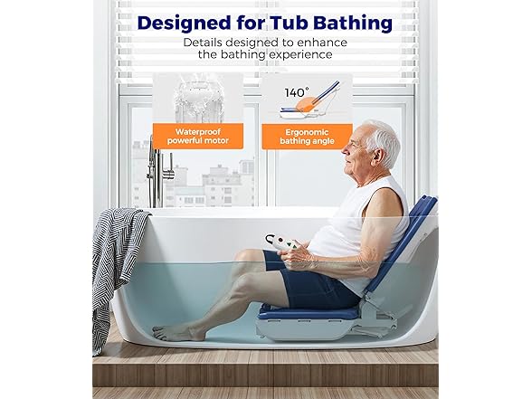 Electric Chair Lift Assist Devices for Seniors, Stand Up Independently from Floor with Remote Control, 300 LBS Capacity, 2 in1 Lift Chairs for Elderly, Waterproof Bath Lift for Tub for Elderly (Open Box)