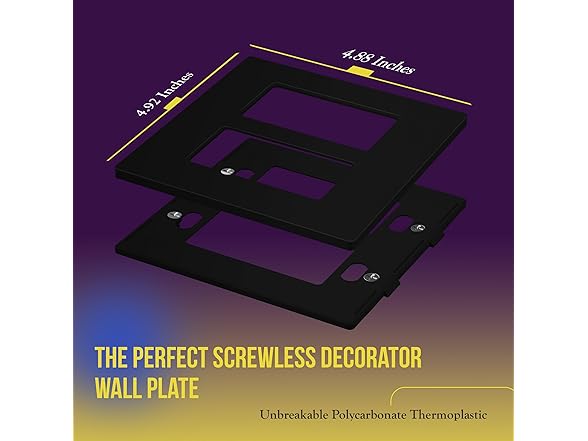 ENERLITES Wall Plates 2-Gang Black 10pc