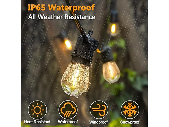 Brightever Outdoor String Lights Waterproof, 200FT