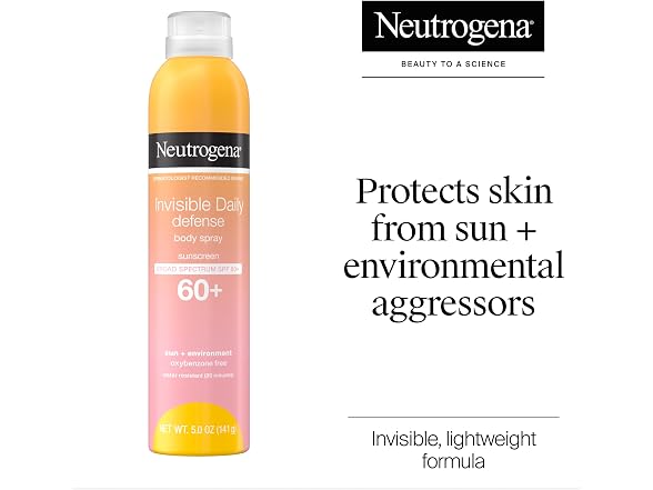 Neutrogena Invisible Sunscreen Spray SPF60 5oz