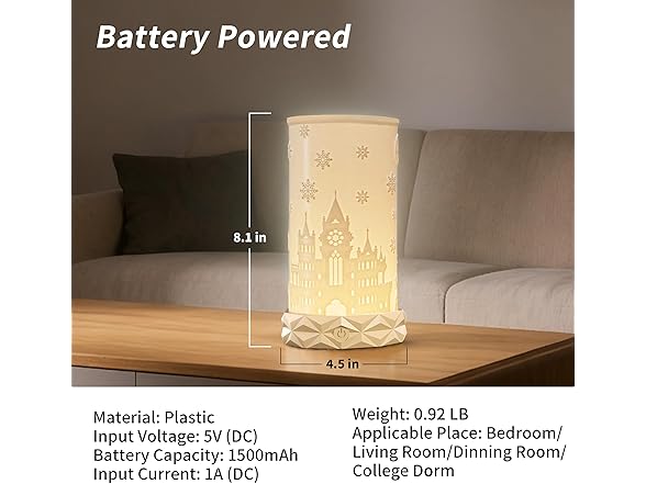 WISUCL W1579 Touch Control Table Lamp for Bedroom