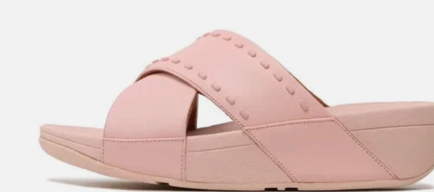 FitFlop Lulu Rubber-Stud Cross Slides - Gallery 13