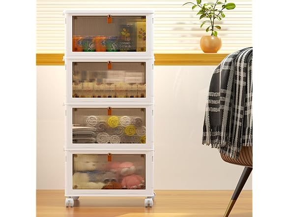 YFXCVSL 4 Tier Plastic Storage Bins