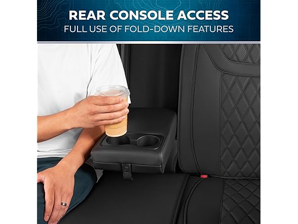 Rear Seat Cover Black Leatherette