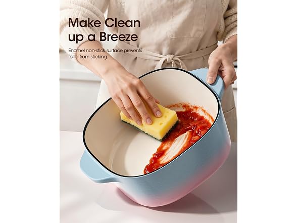 stackbear Cast Iron Dutch Oven Blue