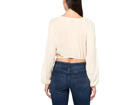 Forever 21 (S) Crochet-Trim Peasant Top