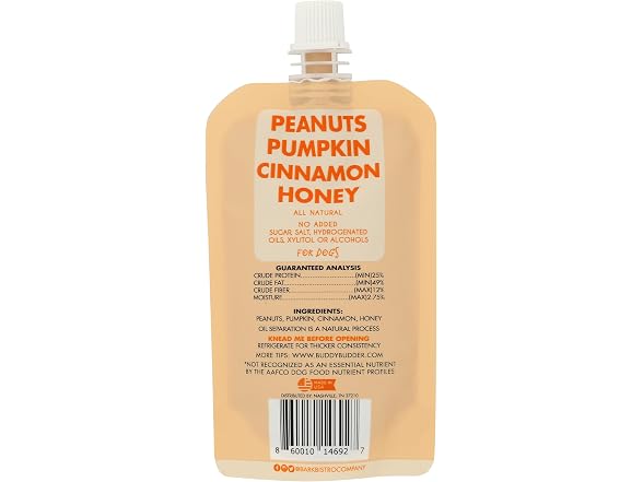 Dog Peanut Butter - 4oz Squeeze Packs Mixed Flavor Budder