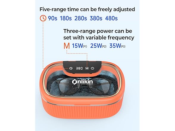 Onlikin Ultrasonic Orange Jewelry Cleaner - Gallery 5