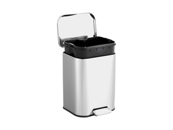 Takywep 5L Rectangular Stainless Steel Trash Can