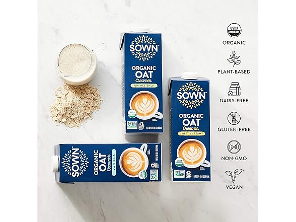 6pk SOWN Organic Oat Creamer Vanilla - Barista