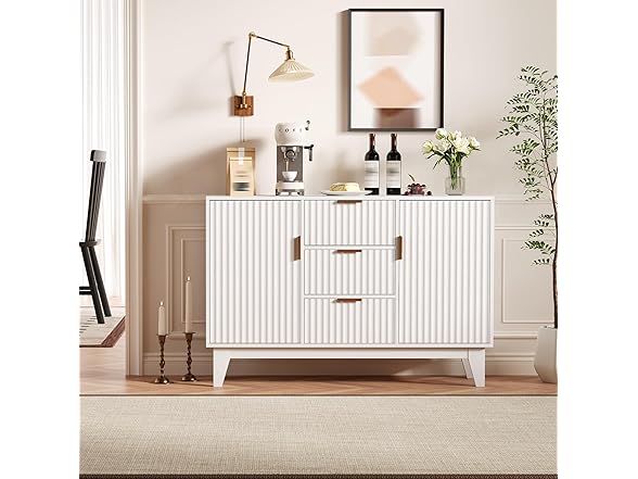 CuisinSmart 47.2" Fluted Buffet Cabinet