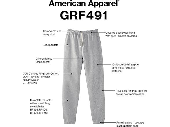 American Apparel Fleece Sweatpants (XXL)