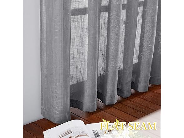 NICETOWN Linen Textured Window Curtain