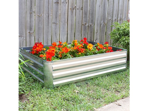 Sunnydaze 47" Steel Raised Garden Bed- Choose Color