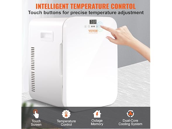 VEVOR Mini Fridge, 20L Skincare Fridges