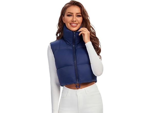 Fuinloth Women (XS) Car Coat Navy Blue