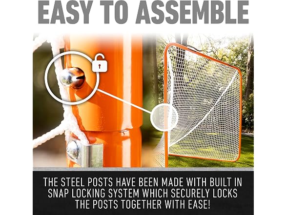 Franklin Sports Official Quikset Lacrosse Goal - 6' x 6'