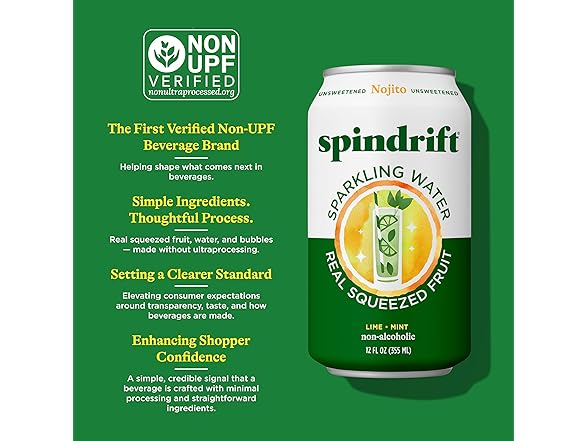 12Pk Spindrift Sparkling Water, Nojito Flavored