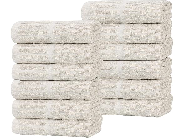 Superior 12PC Juno Viscose Cotton Blend Small Towels