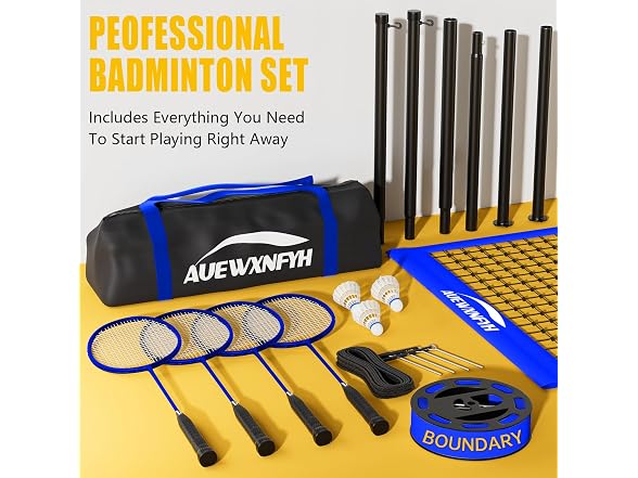 AUEWXNFYH Portable Badminton Set