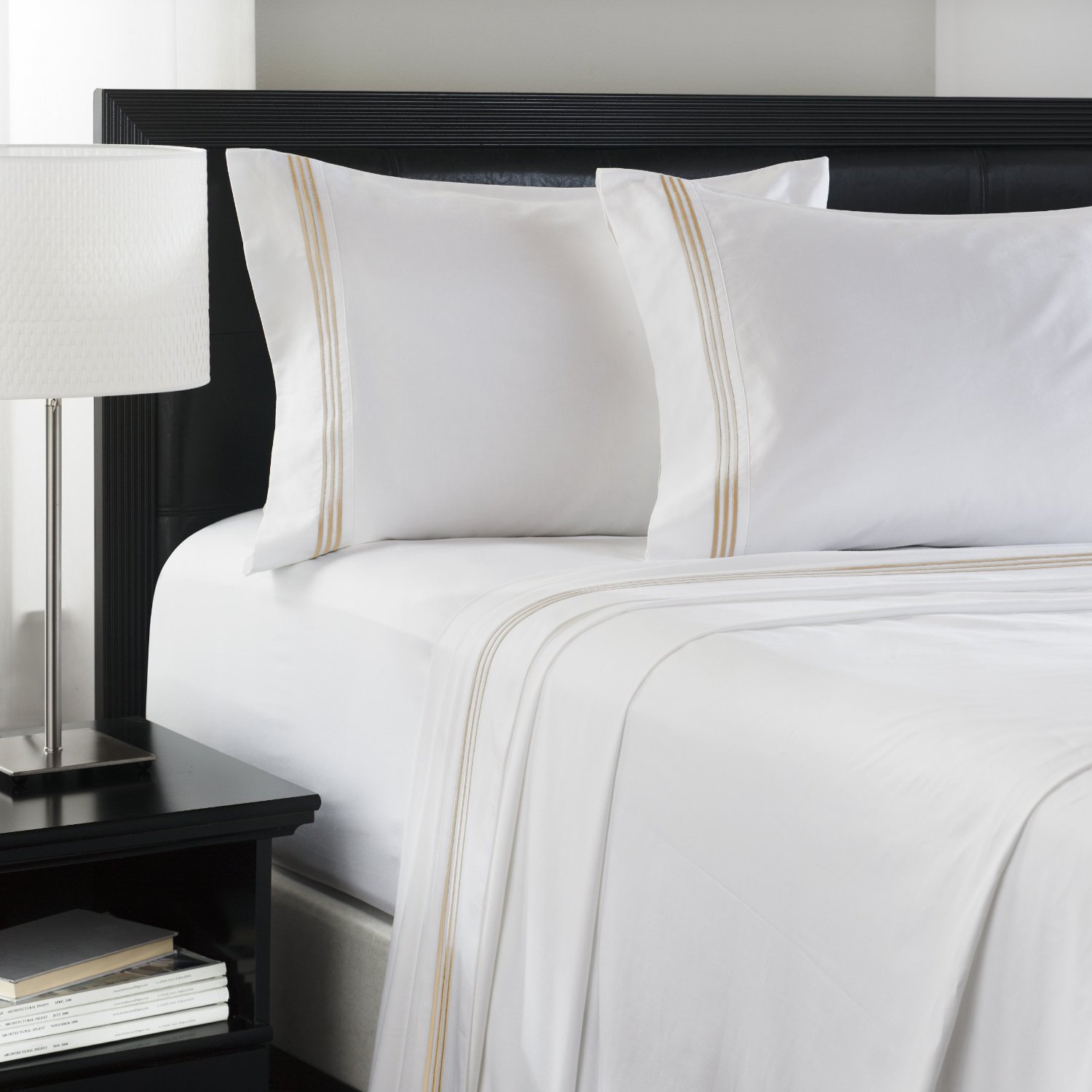 Luxury Home 3 Lines Microfiber Sheet Set - Gallery 10