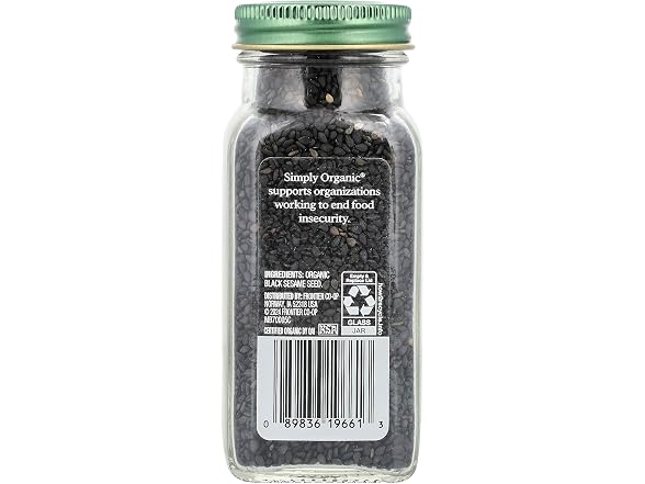 Simply Organic, Black Sesame Seed, 2.82
