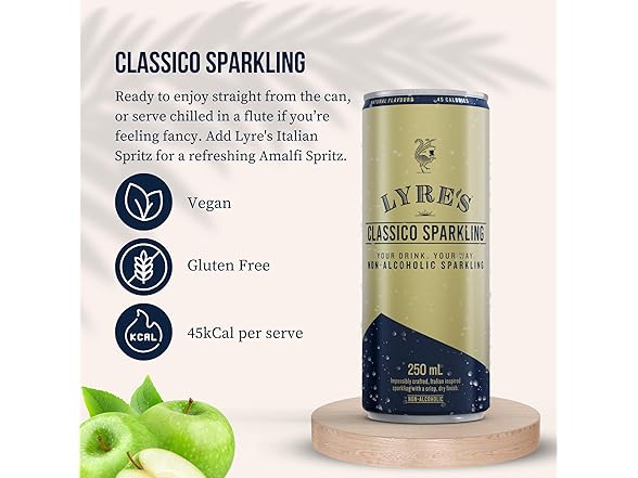 Lyre’s Classico 24-Pack, Non Alcoholic Sparkling Wine