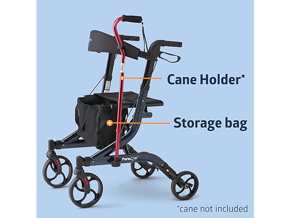 Aluminum Rollator Navy 300 lbs