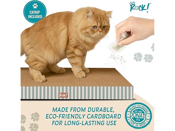 Cats Rock Scratching Board for Cats, Icon and Squares