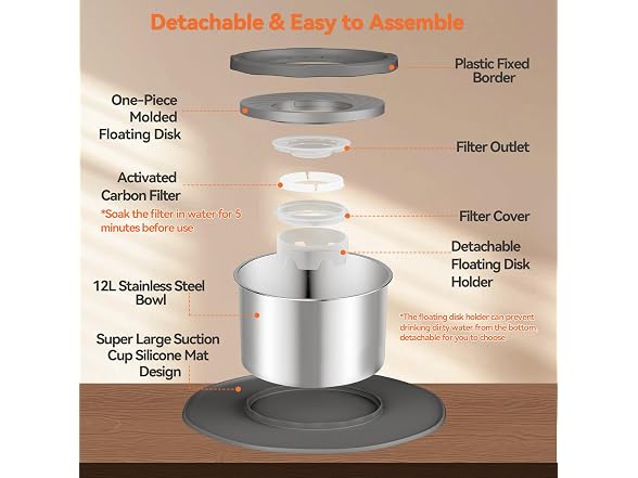 Decflow 12L No Spill Stainless Steel Dog Water