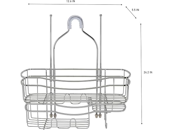 Bath Bliss Ultimate Adhesive Shower Caddy in Chrome