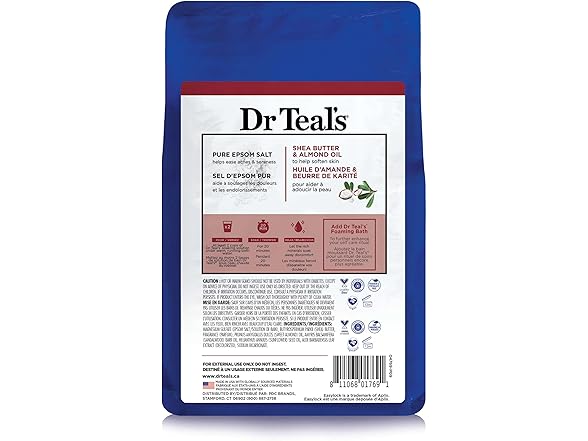 Dr Teal's Epsom Salt Shea & Almond 3lbs