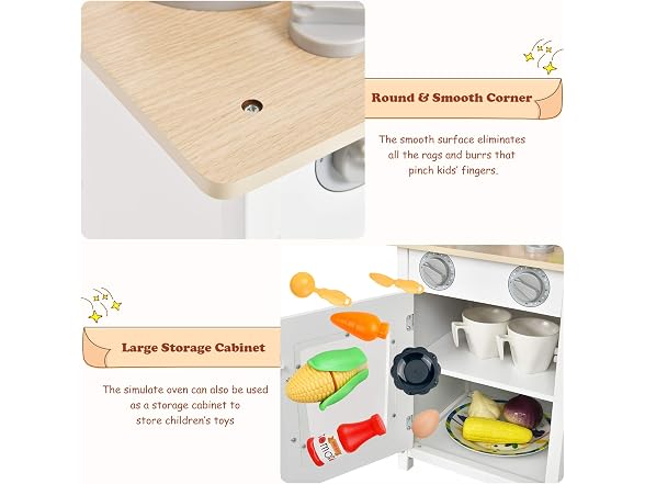 Costzon Kids Wooden Kitchen Playset