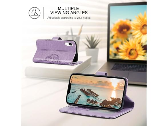 Ateeky Wallet Case for iPhone Xr, 3 Card