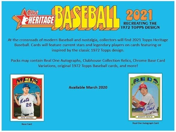 2021 Topps Heritage Baseball Blaster Box