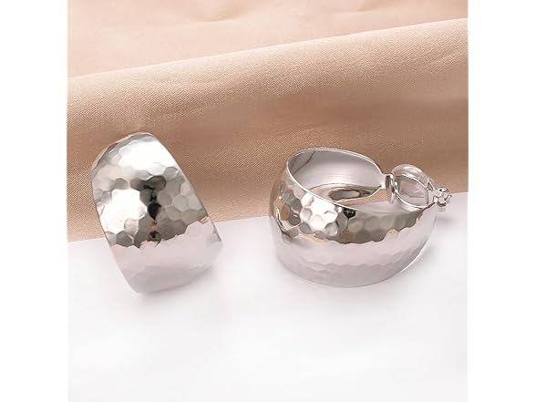 Yoursfs Silver Clip on Hoop Earrings